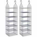 Hanging Closet Organiser With 7 Shelves 2 Pieces