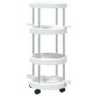 Cleaning Trolley With Storage Basket Aluminium