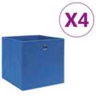 Storage Boxes 4 Pieces Non-woven Fabric 28X28X28Cm Blue