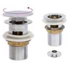 Vidaxl Push Drain With Overflow Function Chrome 6.4X6.4X9.1 Cm