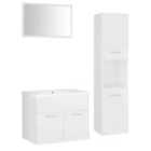 Vidaxl Bathroom Furniture Set White Engineered Wood