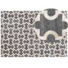 Beliani Rug YEDISU Dark Grey 160x230 cm Leather