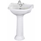 Bayswater Porchester Traditional 1 Tap Hole Basin with Full Pedestal - 600mm