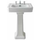Bayswater Westcott Traditional 3 Tap Hole Basin with Full Pedestal - 540mm