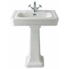 Bayswater Westcott Traditional 1 Tap Hole Basin with Full Pedestal - 640mm