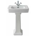 Bayswater Westcott Traditional 1 Tap Hole Basin with Full Pedestal - 540mm