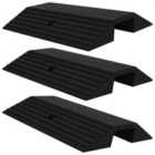 Vidaxl Bridge Threshold Ramps 3 Pcs 49X40X8 Cm Rubber