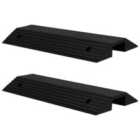 Vidaxl Bridge Threshold Ramps 2 Pcs 80X40X8 Cm Rubber