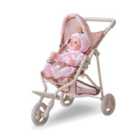 Teamson Kids Olivia's Little World - Confetti Doll Jogging Stroller, Beige