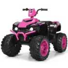 Costway 12v Electric Kids Ride On ATV / Quad Bike-Pink