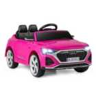 Costway 12V Kids Ride On Car with Remote Control and 4 Wheels Suspension-Pink