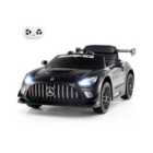 Costway 12V Kids Powered Ride on Car Benz GT3 with Spoiler and Remote Control-Black