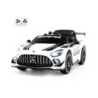 Costway 12V Kids Powered Ride on Car Benz GT3 with Spoiler and Remote Control-White