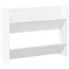 vidaXL Wall Shoe Cabinet White 80x18x60cm Engineered Wood