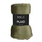 Mica Decorations Famke Fleece Plaid D. Green