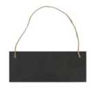 Nicola Spring Rectangle Slate Memo Board with Rope - 25cm x 10cm - Black