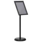 Vidaxl A4 Pedestal Poster Stand Black Aluminium Alloy