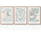 Artze Wall Art Sage Green & Peach William Morris Vintage Floral Wall Art Size: A2 Oak Frames