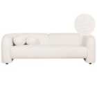 Beliani 3 Seater Boucle Sofa White Leiren