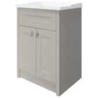 Wickes Hayman Matt Chashmere Traditional Freestanding Vanity Unit & Hayman Basin - 873 x 600mm