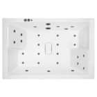 Wickes Charlton 14 Black Jet Whirlpool Inset Bath with Airspa & LED Light - 1800 x 1200mm