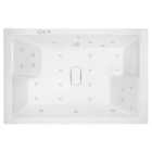 Wickes Charlton 14 White Jet Whirlpool Inset Bath with Airspa & LED Light - 1800 x 1200mm