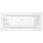 Wickes Prinsted Double Ended 14 White Jet Whirlpool Bath with Airspa & LED Light - 1700 x 750mm