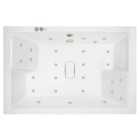 Wickes Charlton 14 Brushed Brass Jet Whirlpool Inset Bath with Airspa & LED Light - 1800 x 1200mm