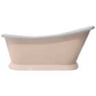 Bayswater Pink Slipper Freestanding Painted Boat Bath - 1690 x 740mm