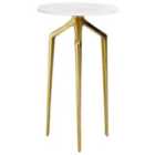 Beliani Side Table TILPA Marble White