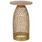 Beliani Side Table WAIHI Mango Wood Brown