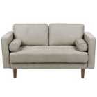 Beliani 2 Seater Fabric Sofa Taupe Nurmo