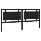 vidaXL Bed Headboard Black 205.5x4x100 cm Solid Pine Wood (817964)