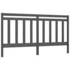 vidaXL Bed Headboard Grey 186x4x100 cm Solid Wood Pine (817807)