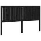 vidaXL Bed Headboard Black 165.5x4x100 cm Solid Wood Pine (818884)