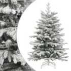 Vidaxl Artificial Hinged Christmas Tree With Flocked Snow 240 Cm