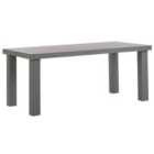 Beliani Garden Dining Table Taranto 180/90cm Concrete Grey