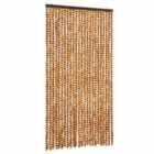 vidaXL Insect Curtain Ochre and White 100x220 cm Chenille