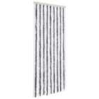 vidaXL Insect Curtain Grey And White 56X185cm Chenille