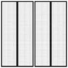 vidaXL Insect Door Curtains 2 pcs with Magnet Blocks Black 220x100 cm
