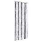 vidaXL Insect Curtain Grey And White 56X200cm Chenille
