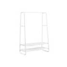 Vasagle Clothes Rack With 2 Shelves and 6 S-shaped Hooks - White