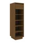 vidaXL Shoe Cabinet Honey Brown 34x30x105 cm Solid Wood Pine