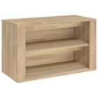 vidaXL Shoe Rack Sonoma Oak 75x35x45 cm Engineered Wood