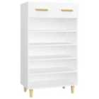 vidaXL Shoe Cabinet White 60x35x105 cm Engineered Wood