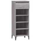 vidaXL Shoe Rack Grey Sonoma 40x36x105 cm Engineered Wood