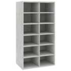 vidaXL Shoe Rack Concrete Grey 54x34x100.5 cm Engineered Wood