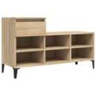 vidaXL Shoe Cabinet Sonoma Oak 102x36x60 cm Engineered Wood
