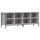 vidaXL Shoe Cabinet Grey Sonoma 131x35x50 cm Engineered Wood