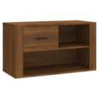 vidaXL Shoe Cabinet Brown Oak 80x35x45 cm Engineered Wood